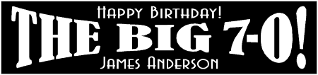 Double Arch BIG 70 Birthday Banner