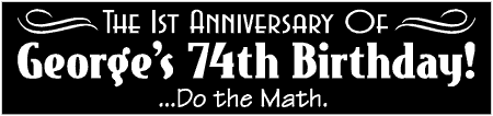 Humorous Anniversary 75th Birthday Banner