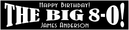 Double Arch BIG 80 Birthday Banner