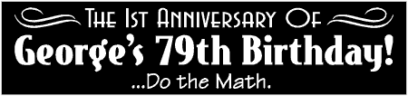 Humorous Anniversary 80th Birthday Banner