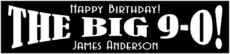 Double Arch BIG 90 Birthday Banner