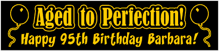 Aged to Perfection 95th Birthday Banner