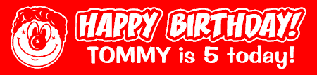 Child Birthday Banner Clown