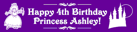 Girl's Birthday Banner Princess