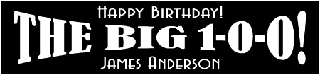 Double Arch BIG 100 Birthday Banner