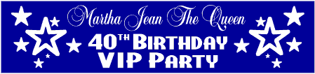 VIP Party Stars Birthday Banner