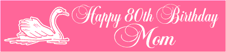 Graceful Swan Birthday Banner