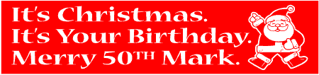 Santa Claus Christmas Birthday Banner