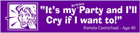 Birthday Party Cry Banner