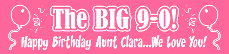 The BIG 9-0 Birthday Banner