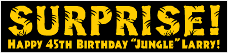 Surprise Birthday Banner with Jungle Safari Theme