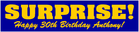 Surprise Birthday Banner with BOLD Sports Style