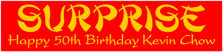 Surprise Birthday Banner with Asian Style
