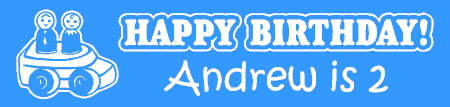 Toy Car Toddler Birthday Banner