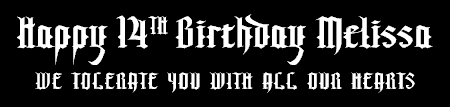 Gothic Teen Toleration Birthday Banner 2