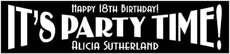 BIG It's Party Time Double Arch Birthday Banner