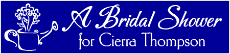 Bridal Shower Banner with Watering Can Floral Bouquet