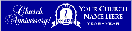 1 Year Church Anniversary Banner