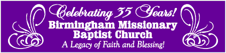 Celebrating A Church Anniversary Banner with Flourish Accents