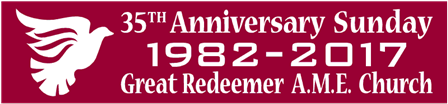 Church Anniversary Banner with Dove