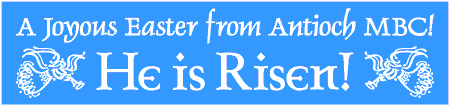 He is Risen Easter Banner with Herald Angels