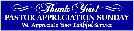 Pastor Appreciation Sunday Thank You Banner