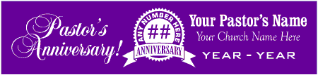 Any Year Custom Pastor's Anniversary Banner