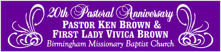 Pastoral Anniversary Banner with Flourish Accents