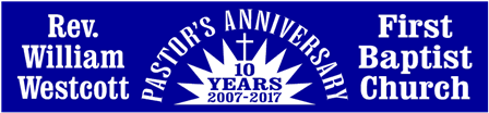 Rising Sun Pastor's Anniversary Banner