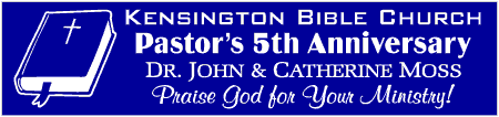 Pastor's Anniversary Banner with Bible
