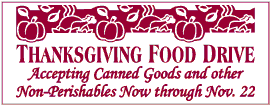 Thanksgiving Banner with Pumpkin & Turkey Upper Border Graphic
