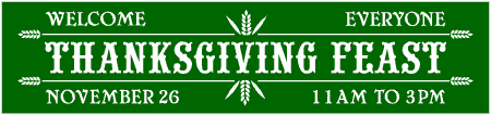 Custom 3-Line Thanksgiving Banner with Harvest Grain Graphics 2