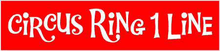 Circus Ring 1 Line Custom Text Banner