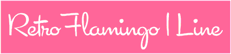 Retro Flamingo 1 Line Custom Text Banner
