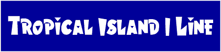 Tropical Island 1 Line Custom Text Banner