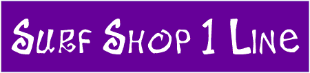 Surf Shop 1 Line Custom Text Banner