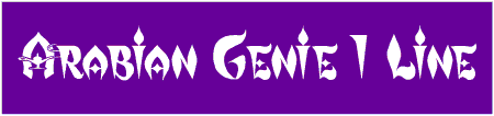Arabian Genie 1 Line Custom Text Banner