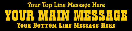 3 Lines Wild Western Style Banner