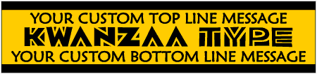 Kwanzaa 3 Line Custom Text Banner