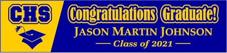 High School Graduation Banner Acronym Two-Tone 1