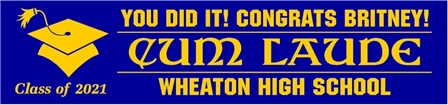 Cum Laude Graduation Banner