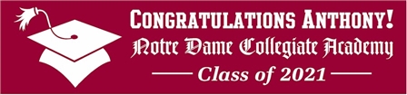Gothic Style School Name Graduation Banner 1