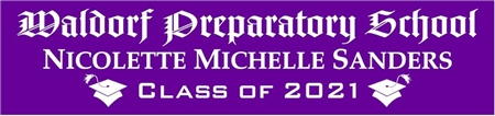 Gothic Style School Name Graduation Banner 2