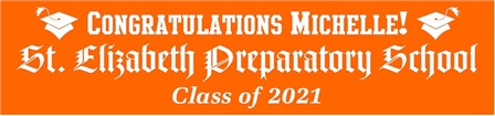 Gothic Style School Name Graduation Banner 3
