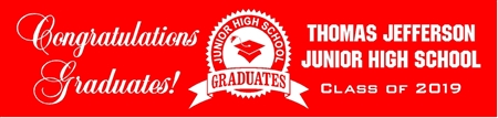 Junior High School Graduation Banner from School 1