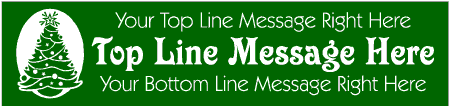 Christmas Tree 3-Line Custom Christmas Banner