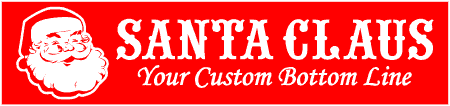 2-Line Santa Claus Banner with Santa Claus Face