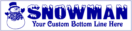 2-Line Snowman Banner with Snowman Graphic