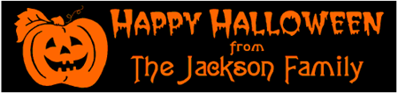 Pumpkin Happy Halloween Banner with Light Background