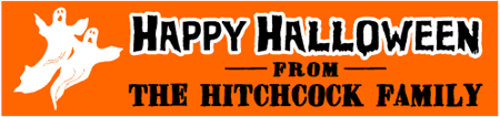 Two Ghosts Happy Halloween Banner
